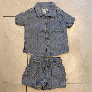 Little Planet by Carter’s Organic Cotton Shirt and Short Set